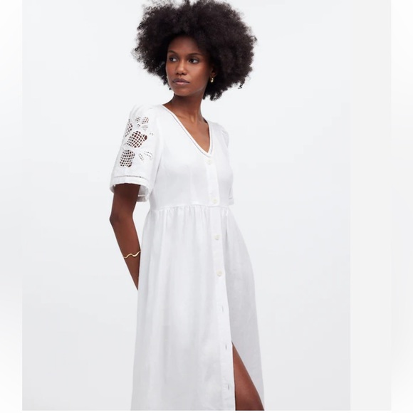 Madewell Cassie White Linen Dress - Picture 3 of 15